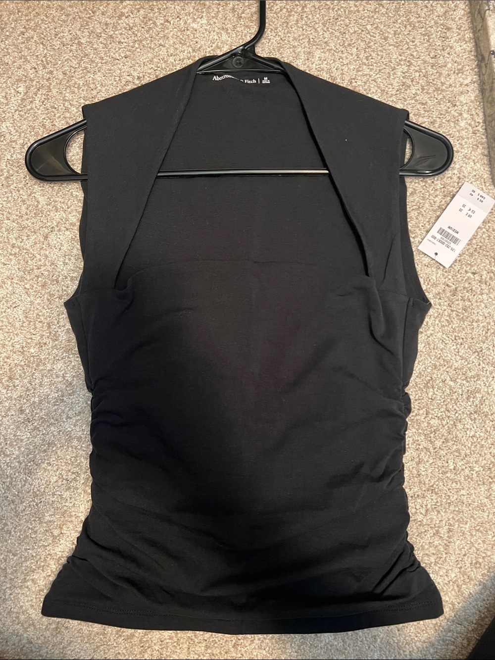 Abercrombie & Fitch Black Ruched Tank
